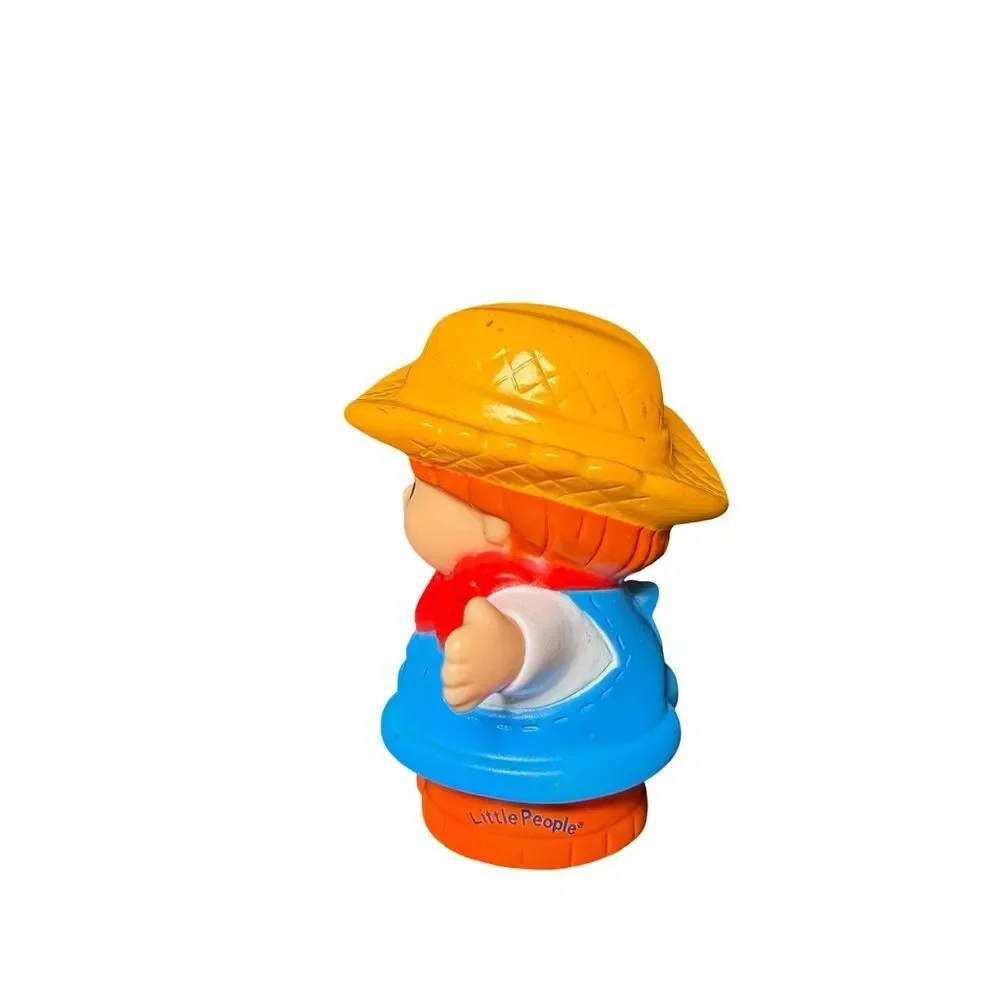 Fisher-Price Little People Farmer Jed Figure Overalls StrawHat Seed Bag 2007
